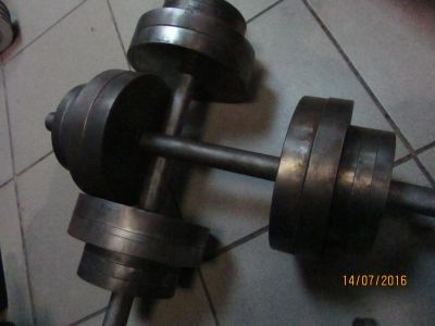 Лот: 7847933. Фото: 1. гантели Атлетика Россия пара.44кг. Гантели