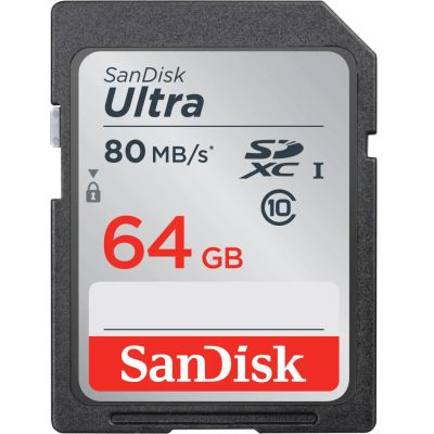 Лот: 6913525. Фото: 1. Карта памяти SD XC 64 GB SanDisk... Карты памяти