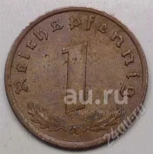 Лот: 18661650. Фото: 1. Германия. 3-й Рейх. 1 рейх пфенниг... Германия и Австрия