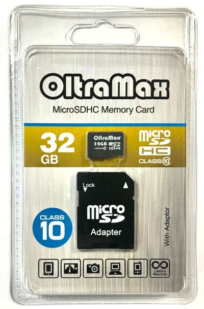 Лот: 15328986. Фото: 1. Карта Памяти MicroSD 32GB OltraMax... Карты памяти