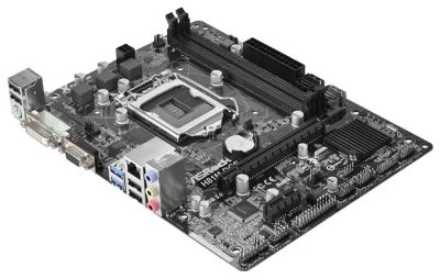 Лот: 5369810. Фото: 1. Материнская плата ASRock H81M-DGS... Материнские платы