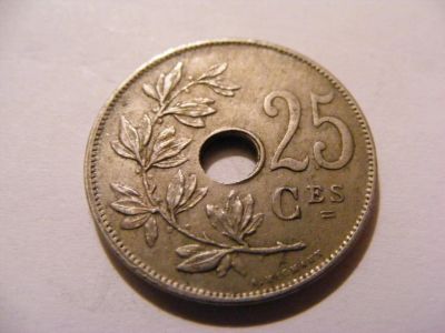 Лот: 9437947. Фото: 1. Бельгия 25 центов 1928 г. Европа