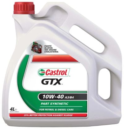 Лот: 8853956. Фото: 1. Castrol, GTX, 10W-40, А3/В3, 4L... Масла, жидкости