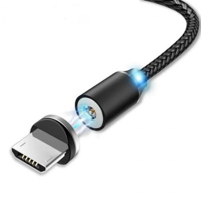 Лот: 15828928. Фото: 1. Дата-кабель micro USB магнит 1... Дата-кабели, переходники