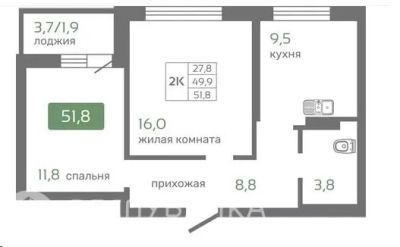 Лот: 21764373. Фото: 1. Продажа Квартира Красноярск, Бугач... Квартиры, студии