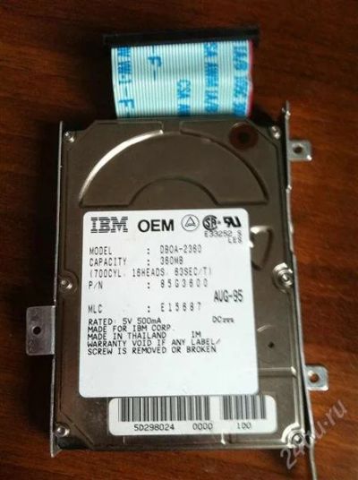 Лот: 2529071. Фото: 1. Раритетный винчестер 2,5" IBM... Жёсткие диски (HDD)
