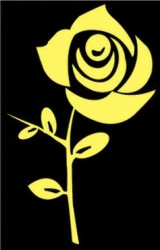 Лот: 4260449. Фото: 1. Желтая роза. Интерьерная наклейка. Интерьерные наклейки