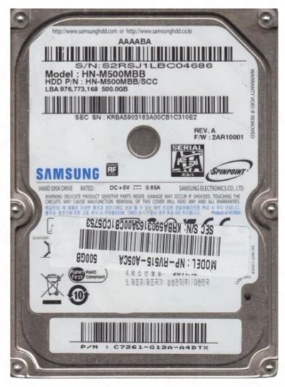 Лот: 14750450. Фото: 1. 500Gb жесткий диск для ноутбука... Жёсткие диски (HDD)