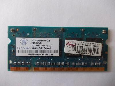 Лот: 5503549. Фото: 1. SO-DIMM 512MB ddr2 pc-4200 NANYA. Оперативная память