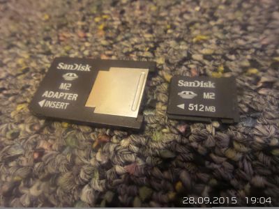 Лот: 6189084. Фото: 1. Флешка м2 512 мб с переходником. USB-флеш карты