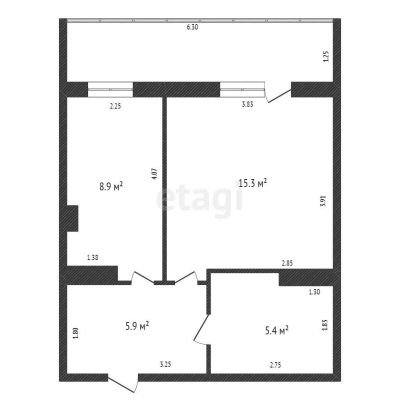 Лот: 21047460. Фото: 1. Продам 1-комн. кв. 35.5 кв.м... Квартиры, студии