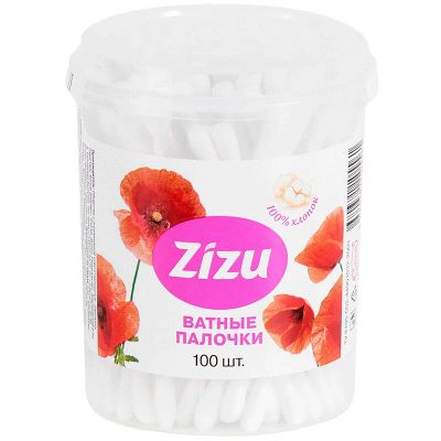 Лот: 23717991. Фото: 1. Zizu Ватные палочки 100 шт. Лекарства