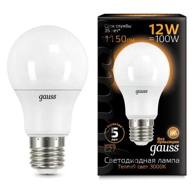 Лот: 24451453. Фото: 1. Светодиодные лампы Gauss A60 12W... Лампочки