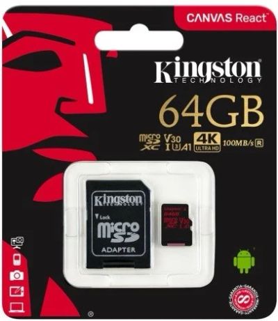 Лот: 16181008. Фото: 1. Карта памяти micro SDXC 64GB Kingston... Карты памяти