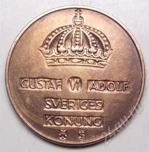 Лот: 1447364. Фото: 1. Швеция. 5 оре 1954г. Европа