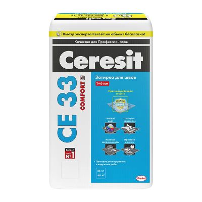Лот: 19946327. Фото: 1. Затирка Ceresit CE 33 S №01 белая... Смеси, шпатлевки, цемент