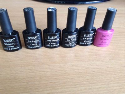 Лот: 4146497. Фото: 1. Гель лак Shellac "Bluesky" 6 цветов. Лак для ногтей