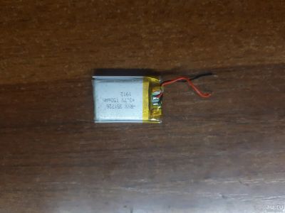 Лот: 16552075. Фото: 1. Акб 3,7V 150mah 24x16x3мм от смарт... Смарт-часы, фитнес-браслеты, аксессуары