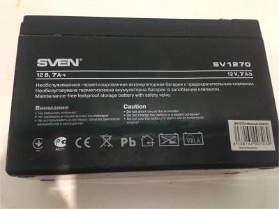 Лот: 9886404. Фото: 1. Аккумуляторные батареи Sven SV1270... ИБП, аккумуляторы для ИБП