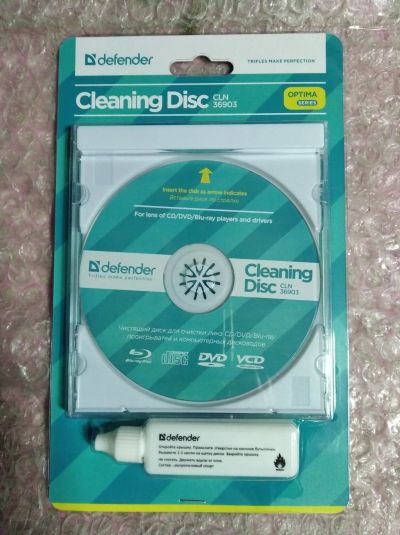 Лот: 15165964. Фото: 1. Чистящий диск CD,DVD, BLU-RAY. Приводы CD, DVD, BR, FDD