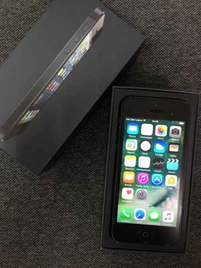 Лот: 8841185. Фото: 1. iPhone 5 16Gb Black Б.у. Смартфоны