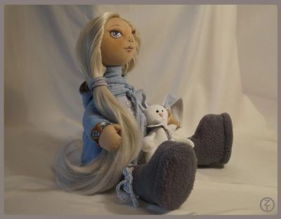 Лот: 3650529. Фото: 1. Лиза текстильная кукла. Авторские куклы, игрушки, поделки