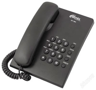 Лот: 2600411. Фото: 1. новый телефон ritmix rt-310 black. Проводные телефоны