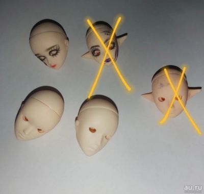 Лот: 8764384. Фото: 1. Новые головы к женским/мужским... Куклы и аксессуары