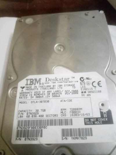 Лот: 12671886. Фото: 1. жесткий диск IBM. Жёсткие диски (HDD)