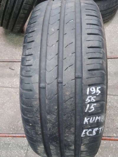 Лот: 23307293. Фото: 1. 1шт 195-55-15 Kumho Solus Ecsta... Шины
