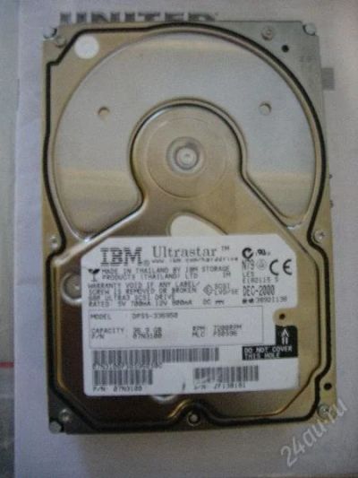 Лот: 144242. Фото: 1. Жесткий диск SCSI 36Gb IBM Ultrastar... Жёсткие диски (HDD)