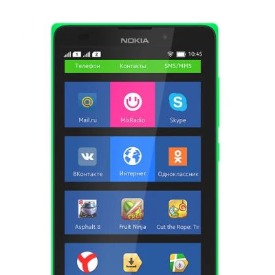 Лот: 5966580. Фото: 1. Nokia X зеленый + чехол. Смартфоны