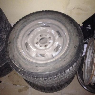 Лот: 7924688. Фото: 1. Зимние шип колеса в сборе Bridgestone... Шины