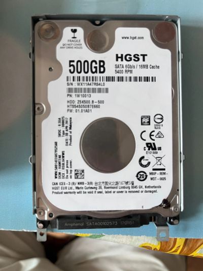 Лот: 21767671. Фото: 1. Жёсткий диск 500GB с нэтбука. Жёсткие диски (HDD)
