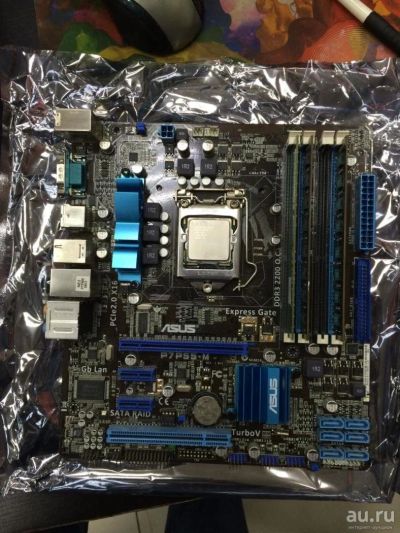 Лот: 9154577. Фото: 1. Мат плата ASUS p7p55-m+ intel... Материнские платы