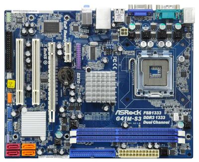 Лот: 4612209. Фото: 1. ASRock G41M-S3 не стартует. Материнские платы