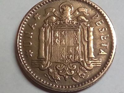 Лот: 17236575. Фото: 1. Монета Испании 1 песета, 1963. Европа