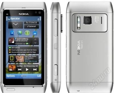 Лот: 1811038. Фото: 1. Оригинал! Nokia N8 Silver 16Gb... Смартфоны