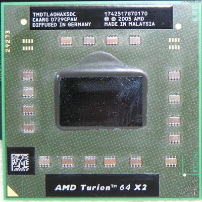 Лот: 5879502. Фото: 1. AMD Turion 64 X2 TL-60 (TMDTL60HAX5DC... Процессоры