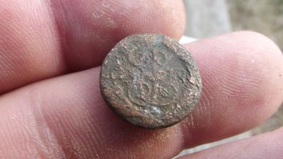 Лот: 11507925. Фото: 1. Полушка Екатерины 2 1771 года. Россия до 1917 года