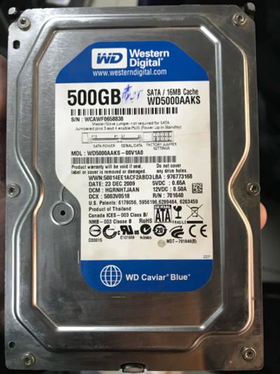 Лот: 10438488. Фото: 1. Винчестер 500gb wd500aaks. Жёсткие диски (HDD)