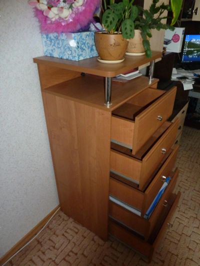 Лот: 8002933. Фото: 1. Продам Комод (цвет вишня) в очень... Комоды