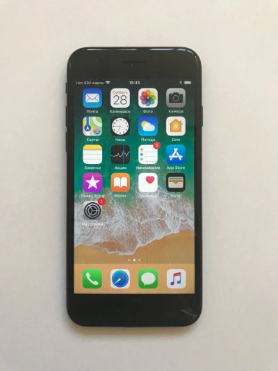 Лот: 11430750. Фото: 1. iPhone 7 128GB Black (128 гб Черный... Смартфоны
