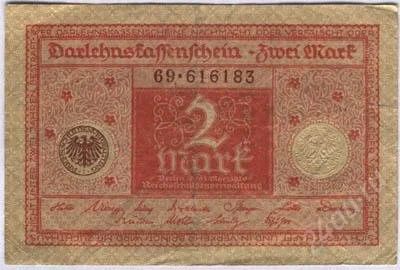 Лот: 1635330. Фото: 1. Германская Империя. 2 марки 1920г... Германия и Австрия