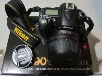 Лот: 6680657. Фото: 1. Nikon D90 18-105 + nikon nikkor... Цифровые зеркальные