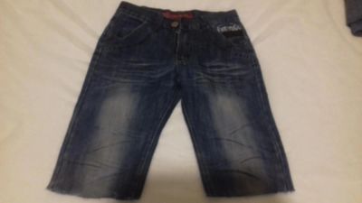 Лот: 10982774. Фото: 1. 5 _ Шорты джинсовые, б/у, 8 размер... Брюки, джинсы, шорты