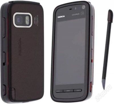 Лот: 1482910. Фото: 1. Nokia 5800 Красный. Смартфоны