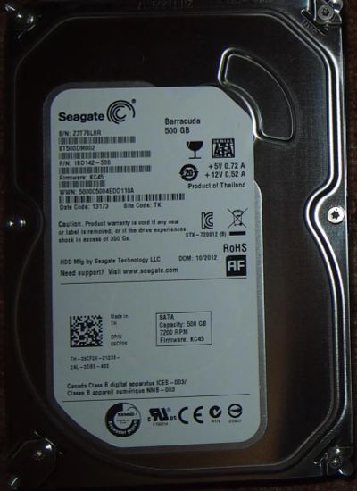 Лот: 4872904. Фото: 1. 500 Gb, 7200 RPM Sаta, Seagete... Жёсткие диски (HDD)