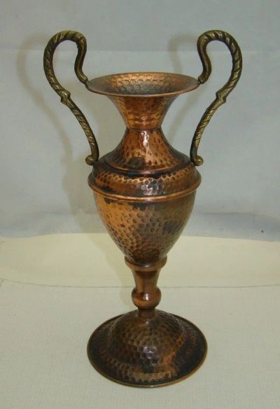 Лот: 11679325. Фото: 1. Ваза медная старинная (Q584). Предметы интерьера и быта