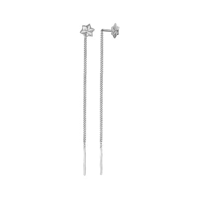 Лот: 23871205. Фото: 1. Серьги-продевки TALANT из серебра. Серьги, каффы